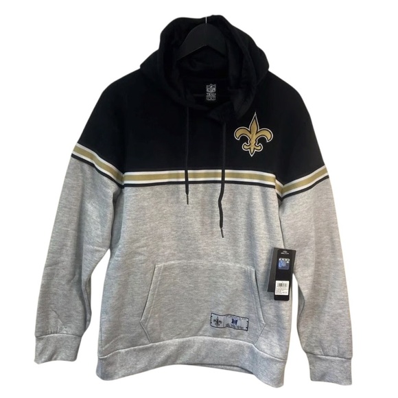NFL NEW ORLEANS SAINTS men’s sweatshirt Pullover Hoodie size Medium NWT - Picture 1 of 7